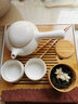 品茶客 全季酒店同款茶具套装陶瓷定窑哑光日式旅行茶具套装带茶盘  1壶2杯1方盘1竹罐 实拍图