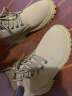 回力官方马丁靴女鞋2023新款冬季大黄靴女士英伦加绒加厚工装棉靴子女 棕色经典款 36 实拍图