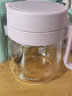 乐扣乐扣早餐杯耐热玻璃杯带把手水杯大容量儿童牛奶杯燕麦杯便携杯子带盖带勺子 淡粉色【580ML】 实拍图