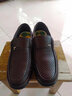 蜻蜓牌夏季凉鞋男真皮镂空中年男士皮鞋透气洞洞鞋休闲软底中老年爸爸鞋 棕色 38 实拍图