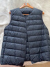 MUJI MUJI 男式 轻量 便携 无领 羽绒背心 ADG10C0A 深藏青色 L 实拍图