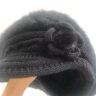 斯普琳兔毛线帽子女秋冬季时尚鸭舌帽冬天针织帽加绒加厚保暖妈妈护耳帽 黑色 实拍图
