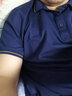 千纸鹤男装冰丝短袖polo衫夏季新款纯色轻商务凉感上衣薄 02A宝蓝 XL 实拍图