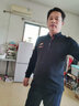 袋鼠大亨高档纯棉长袖T恤男春季新款休闲商务刺绣上衣男 黑色  170/L推荐120-140斤 实拍图