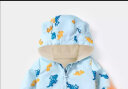 婴儿加绒外套女宝宝儿童男童冬装秋冬衣服小童洋气3加厚1岁棉衣 绒里蓝色 80cm 实拍图