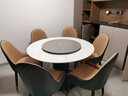 帝狐狸意式岩板圆形餐桌椅组合现代简约小户型大理石圆餐桌家用轻奢饭桌 1.2米【带转盘】圆桌 1桌6椅 实拍图