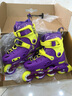 乐秀轮滑护具儿童男女溜冰滑板车原厂护具防护六件套 6件套 紫色L（适合9岁以上） 实拍图