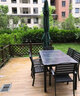 紫叶户外庭院桌椅休闲阳台室内室外小圆桌组合防腐木露台花园餐桌椅子 马特尔:4+1【70x70塑木方桌】 实拍图