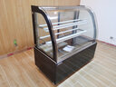 米沙熊 Misha  商用展示柜冷藏  甜品水果蛋糕寿司商用保鲜柜风冷无霜 玻璃甜品展示柜 弧形后开门+风冷除雾  黑色 落地三层长1.2米宽0.65米高1.2米 实拍图