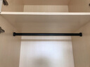 卡贝（cobbe） 衣柜挂衣杆衣橱横杆橱柜挂杆托法兰座衣架杆配件加厚五金晾衣杆 A款古典黑底座+挂衣杆 61-70cm杆 实拍图