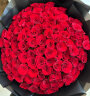来一客情人节红玫瑰生日花束鲜花速递同城配送全国表白求婚礼物 99朵黑纱加1米 实拍图