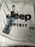 JEEP SPIRIT吉普短袖T恤男polo半袖新款男士夏季t恤衫商务休闲翻领上衣体恤纯 T118 白色 M (90-110斤) 实拍图