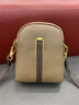 西柏莱夏季新款真牛皮手机包包女士迷你斜挎小包包时尚洋气mini贝壳包女 卡其色(亚光) 实拍图