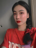 清晨的星星低丸子头发绳女生绑头发头绳大肠发圈扎头发高弹力耐用橡皮筋新款 格子红色 实拍图
