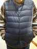 MUJI MUJI 男式 轻量 便携 无领 羽绒背心 ADG10C0A 深藏青色 XL 实拍图
