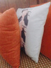 安茹刘朝 素色棉麻加厚正方形靠枕纯色家用沙发靠垫亚麻棉麻大抱枕客厅汽车靠背枕垫可拆洗不掉色 橘黄色（素色亚麻） 40cm*40cm枕套+枕芯 实拍图