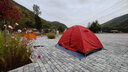 牧高笛 户外帐篷露营徒步登山防风防暴雨遮阳双层便携T2T3铝杆专业系列  T2（铝杆） 红色 实拍图