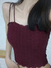 微浪 复古红吊带背心双层不透带胸垫一体花边网红百搭修身美背打底上 复古红【A620】 均码(80-130斤) 实拍图