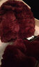 幕加格 獭兔毛帽子女冬天毛线帽皮草中老年人奶奶妈妈老太太帽子围巾t2586 酒红色 帽子+围巾 实拍图
