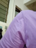 艾路丝婷夏装新款T恤女短袖上衣韩版修身体恤TX3560 紫色V领 XXXL 实拍图