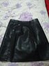魅力棠小皮裙A字裙女士2025新款高腰新款显瘦修身韩版短裙秋冬半身裙子 黑色 S/26(85-95斤) 实拍图