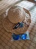 斯普琳遮阳帽子女夏天韩版潮海边防晒帽可折叠太阳帽渔夫帽大沿草帽编织 文艺系卡其 实拍图