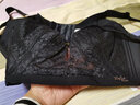 安致儿 文胸薄款内衣女性感大码显小收副乳胸罩透明蕾丝聚拢无钢圈超薄 黑色 90B （40=90BCD通杯） 实拍图
