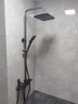 阿牧（AMOO） 花洒枪灰色数显恒温钢琴按键四挡淋浴花洒套装增压喷淋莲蓬头 方形白色数显恒温版 实拍图