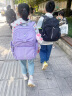 letopo小学男女护脊书包可调节减负书包 学生书包简约透气小学初中 大童芋紫色| 6年级或初中 晒单实拍图