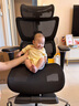 网易严选领航员5D高端人体工学椅转椅 电脑椅办公椅电竞椅老板椅午休可躺 粒子黑（5D扶手+铝合金五星脚） 有脚托 实拍图
