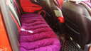 笨斯基 汽车坐垫冬季毛绒保暖车垫棉坐垫冬天加厚小蛮腰汽车座垫座套 紫色五件套（后排无靠背） 实拍图