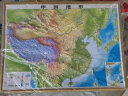 【精雕立体】中国地图3d立体地形图+世界地图三维凹凸 约92x68cm中学生地理挂图浮雕 实拍图