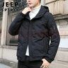 JEEP SPIRIT吉普羽绒服男短款秋冬男士羽绒服保暖白鸭绒外套男装 黑色 5XL  实拍图