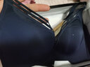 SOERU素芮内衣女小胸聚拢无钢圈无痕调整型文胸女士胸罩加厚一片式透气舒适 静谧蓝 上薄下厚/2CM厚杯 75B 实拍图