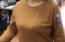 蕾诺希2024春装新款百搭长袖t恤女秋衣棉外穿简约打底衫纯色上衣8198 驼色 XXL 实拍图