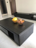 朵乐唯 岩板茶几电视柜组合简约现代北欧大理石火烧石黑色客厅家具套装 1.3米茶几+电视柜 实拍图