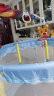 曼迪卡威（Mdikawe）蹦蹦床室内家用儿童宝宝弹跳跳床小孩玩具成人健身六一儿童节礼物 1.2米 撞色烤漆单杠款蓝承重700斤 加厚护网/吸盘静音防滑腿 实拍图