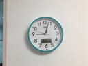 康巴丝（Compas）康巴丝（Compas） 挂钟 创意时尚时钟 石英客厅卧室简约时钟 3232日历蓝色（28CM） 实拍图