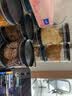 欣美雅 食品玻璃密封罐茶叶罐大容量杂粮收纳盒坚果罐子储物罐零食收纳罐玻璃瓶带盖 深空黑储物罐大号*4+中号*2+杯刷+标签 实拍图