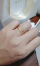 欧颜（OYshipin）黄金戒指情侣一对男女款999足金素圈开口戒子结婚生日礼物送女友 磨砂女款重约2.82g，可调9-16号 实拍图