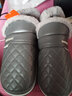 奥康（Aokang）男士棉拖鞋包跟秋冬季室内居家用情侣毛绒保暖防滑防水棉鞋女冬天 灰色 44-45 【适合43-44码】 实拍图