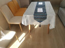 梦想湾 实木餐桌 轻奢歺桌椅组合北欧ins钢化玻璃小户型现代长方形欧式 玻璃桌面【备注椅颜色】 一桌四椅 120cm 实拍图