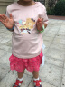 精典泰迪儿童短袖男童T恤女童上衣夏季新款童装宝宝衣服半袖夏装1 漫画小熊织标短袖白色 100 实拍图