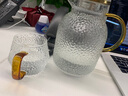 左茗右器玻璃水杯家用早餐牛奶杯男女办公泡花茶杯子带把马克啤酒杯咖啡杯 竖纹贵妃杯450ml 实拍图