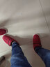 红青百年冬季棉鞋男高帮加绒加厚保暖办公室棉靴轻便软底防滑牛筋底家居鞋 格子(男建议买大2码，女买大1码) 41 【下单发2双】 实拍图