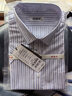 恒源祥男士短袖衬衫夏季薄款格子纯棉商务休闲上班职业工装中年宽松衬衣 WR78391-D 43 （180/104A） 实拍图