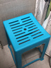 茶花塑料凳高凳客厅加厚条纹凳家用成人高凳方凳防滑餐桌椅子A0838P 2张【新款蓝】 实拍图