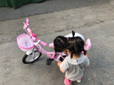 阿米达儿童自行车2岁3岁4岁5岁6岁小孩子男女宝宝折叠童车单车脚踏车 高配粉色公主悍马闪光轮+护栏+礼包 14寸 实拍图