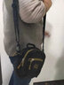 杉木山装多隔层超轻小挎包女旅行休闲百搭单肩斜挎包超轻轻便手机包证件包 黑/金-500D尼龙-黑色肩带 实拍图