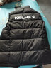 卡尔美（KELME）秋冬运动棉衣男足球训练棉马甲休闲保暖防寒背心棉服棉袄 黑色 3XL 实拍图
